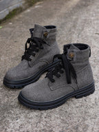 Lässige Damen-Stiefeletten aus strukturiertem Canvas im urbanen Stil - Martina