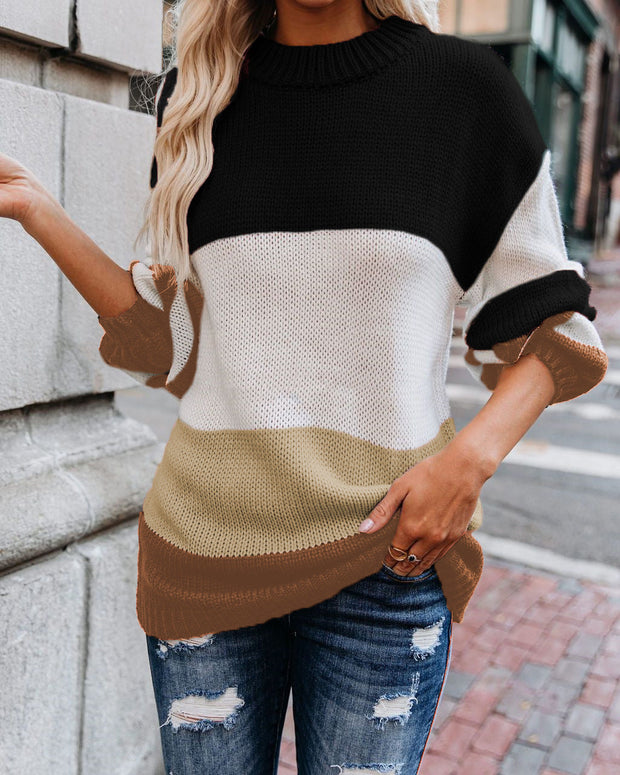 Pull En Tricot Patchwork