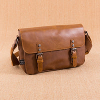 Sac à bandoulière en cuir synthétique pour homme avec boucles vintage - Matthew