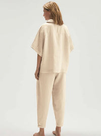 Velia - Top à col en V et pantalon taille haute