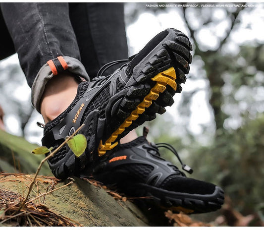 Chaussures de trekking pour hommes, semelle antidérapante en maille noire - Altus