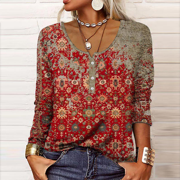 Ria - Blouse élégante avec motif aztèque