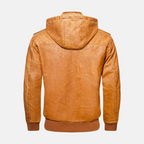Michel - Lederjacke mit Kapuze