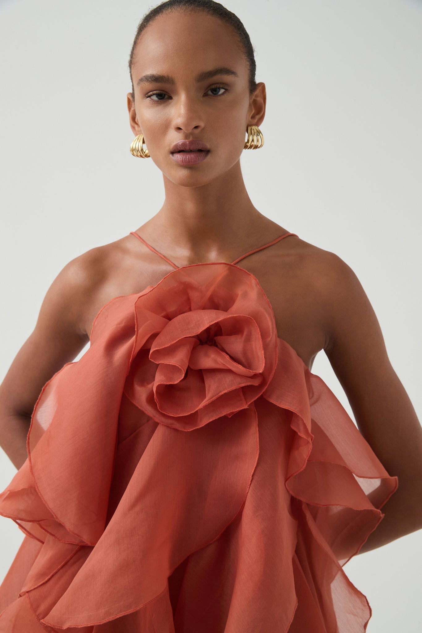 Maxikleid mit Blumenfront für Frauen - Anneliese