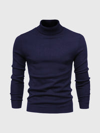 Pull à col roulé pour hommes, lavable