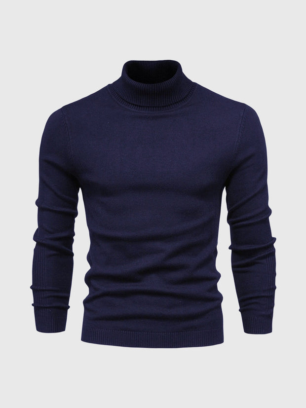 Pull à col roulé pour hommes, lavable