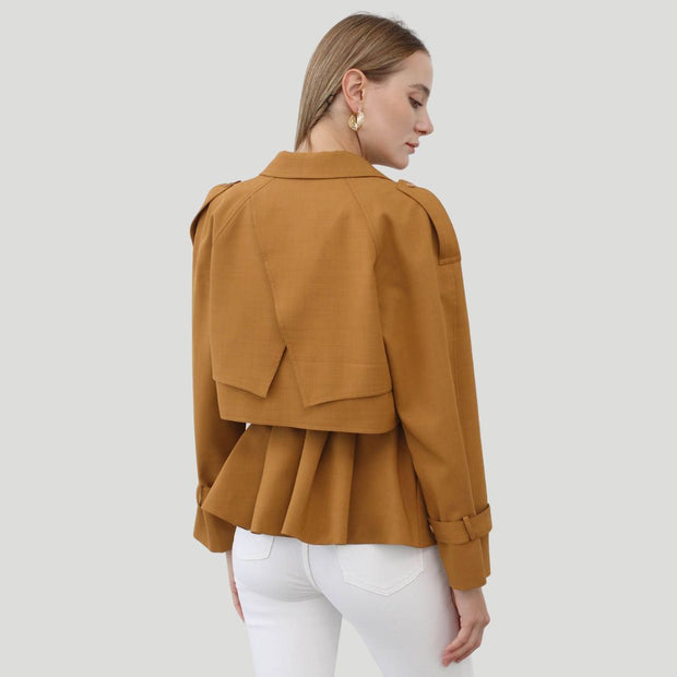 Veste péplum au col accrocheur et au design ajusté - Gemma