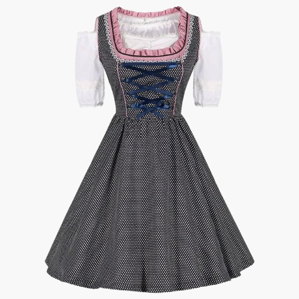 Dirndl mit Schürze in Rosa und Blau - Annalena