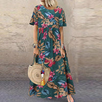 Lotte - Maxi-robe à fleurs vives pour un look élégant