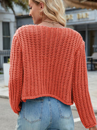 Arleth - Cardigan à col rond avec boutons et poches