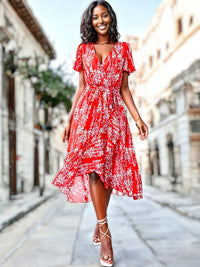 Kaly - Robe à imprimé floral bohème