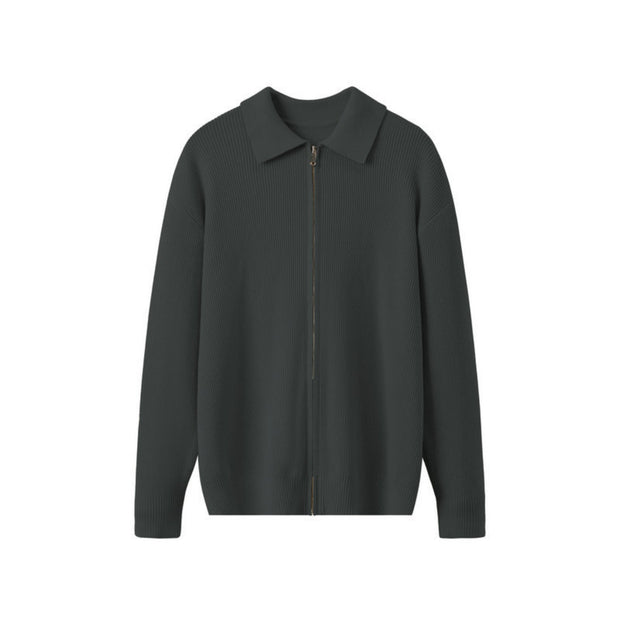 Herrenstrickjacke mit Kragen - Franco