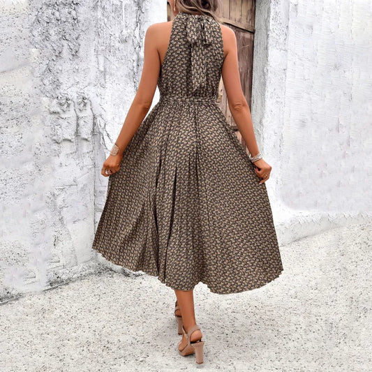 Sophia - Robe sans manches à la mode et élégante pour femme, ajustée à la taille