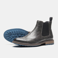 Bottines brogue en cuir sculpté pour hommes - Alrik