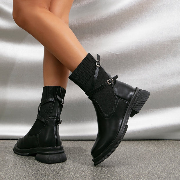 Bottines Sereny avec détails à lanières