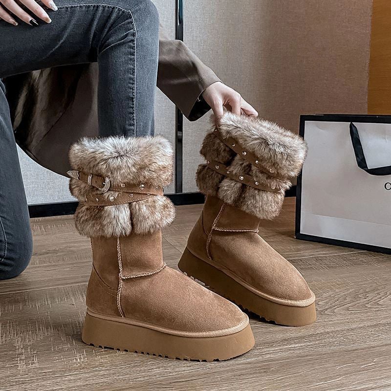 Damen-Winterstiefel mit Umschlingungseffekt - Senaira