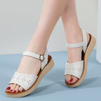 Damen-Sandalen aus durchbrochenem Kunstleder - Monica