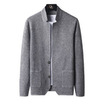 Herrenstrickjacke mit Mao-Kragen - Karl