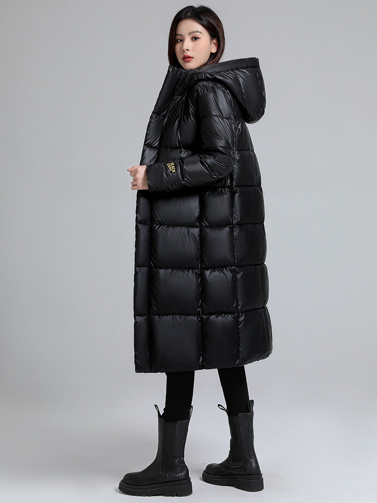 Lange Jacke mit Stepp-Effekt für Frauen - Eryndel