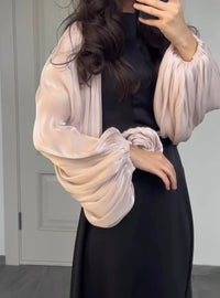 Visona - Mode Robe maxi à manches bouffantes
