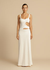 Nora - Robe blanche moulante à la mode