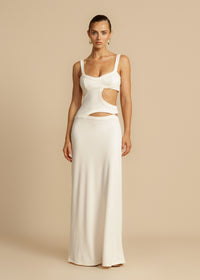Nora - Robe blanche moulante à la mode