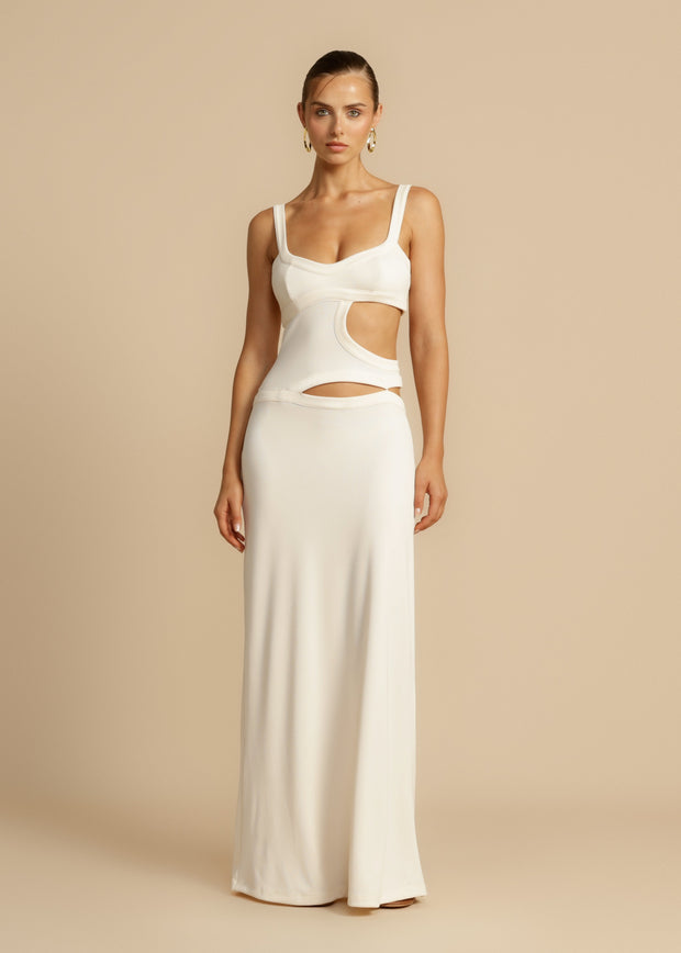 Nora - Robe blanche moulante à la mode