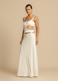 Nora - Robe blanche moulante à la mode