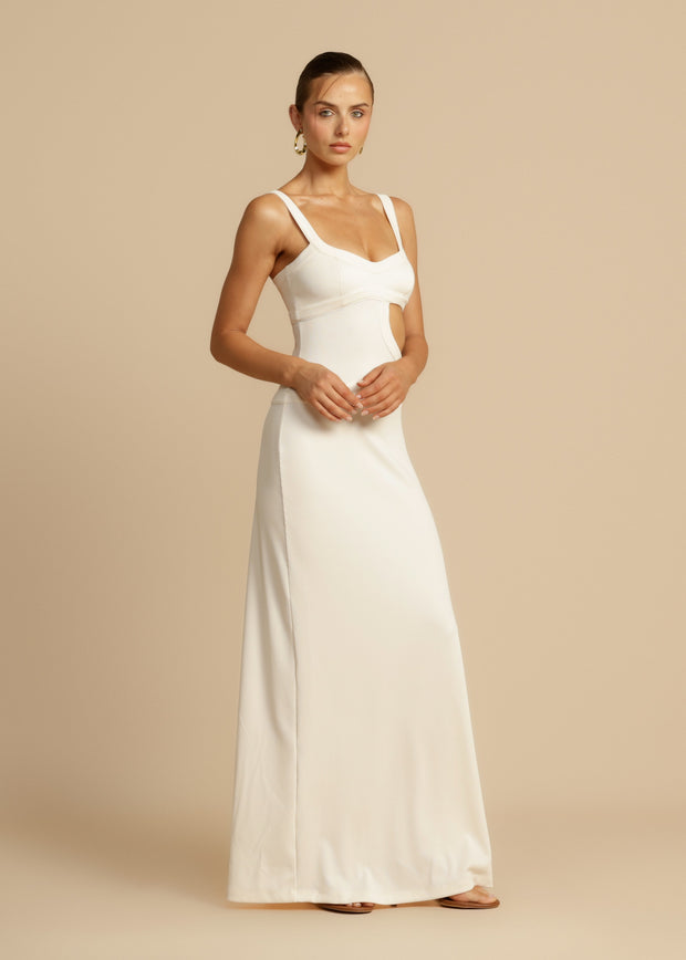 Nora - Robe blanche moulante à la mode