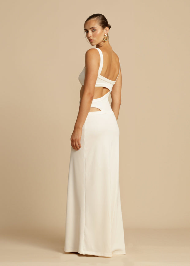 Nora - Robe blanche moulante à la mode