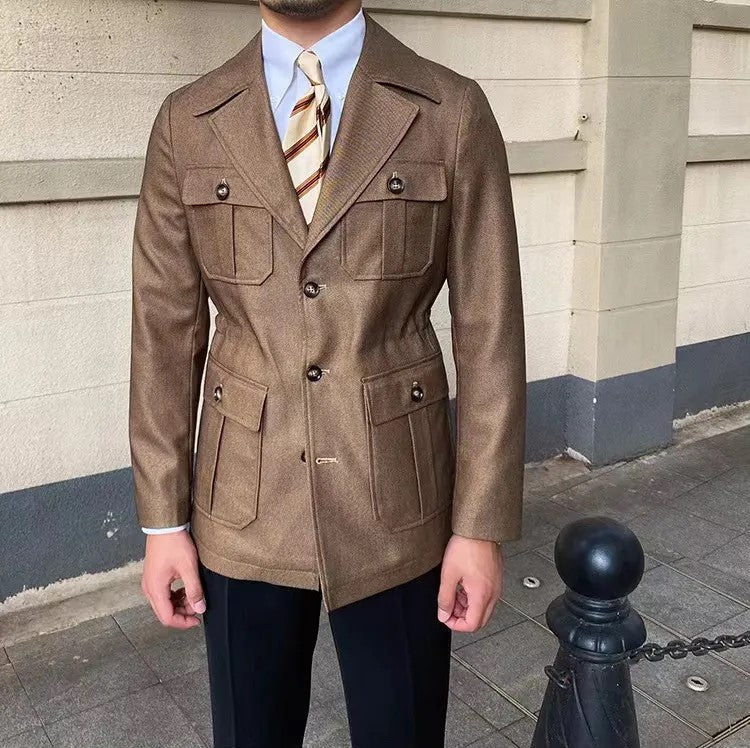 Enzo - Wintermantel mit Schneiderkragen, Haute Couture
