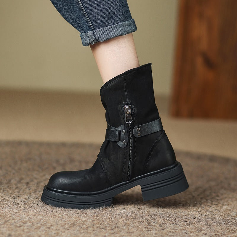 Damenstiefeletten im Retro-Vintage-Stil - Elske