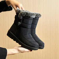 Gesteppte Damen-Winterstiefel mit Teddyfutter - Liora