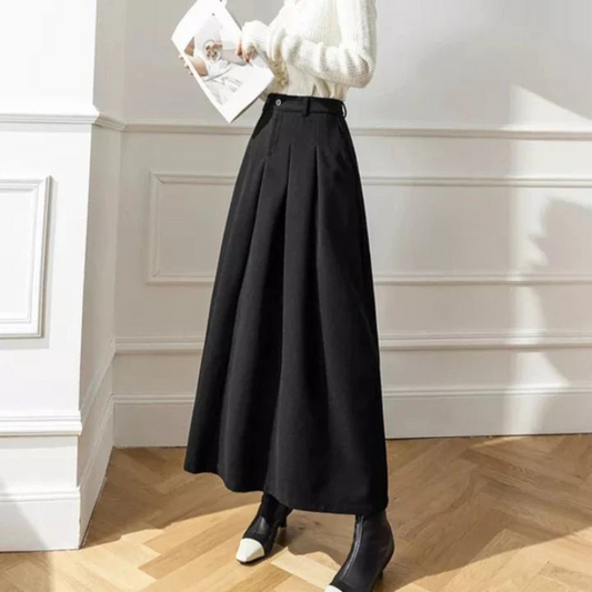 Jupe plissée taille haute pour femme - Lässig