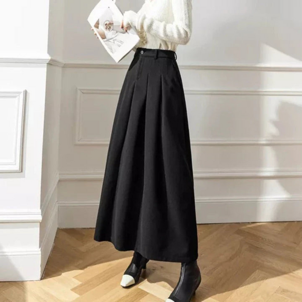 Jupe plissée taille haute pour femme - Lässig