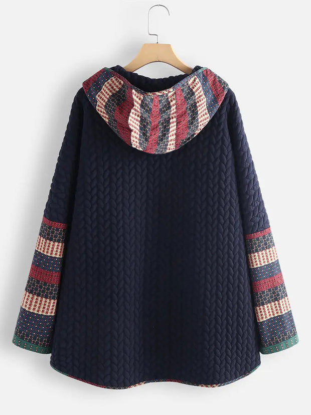 Manteau Vintage à Broderie