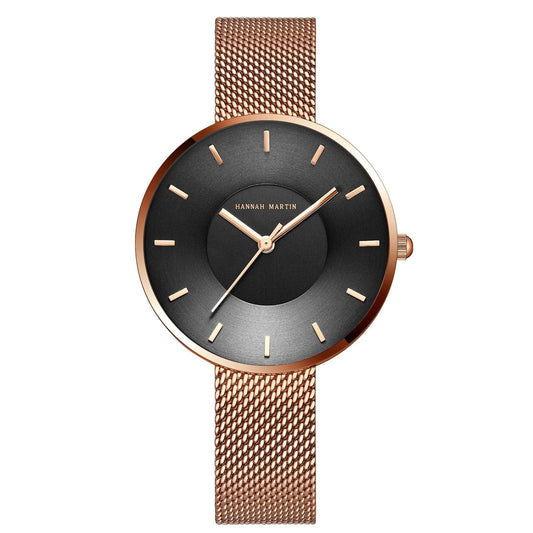Montre en maille pour femmes, minimaliste et élégante