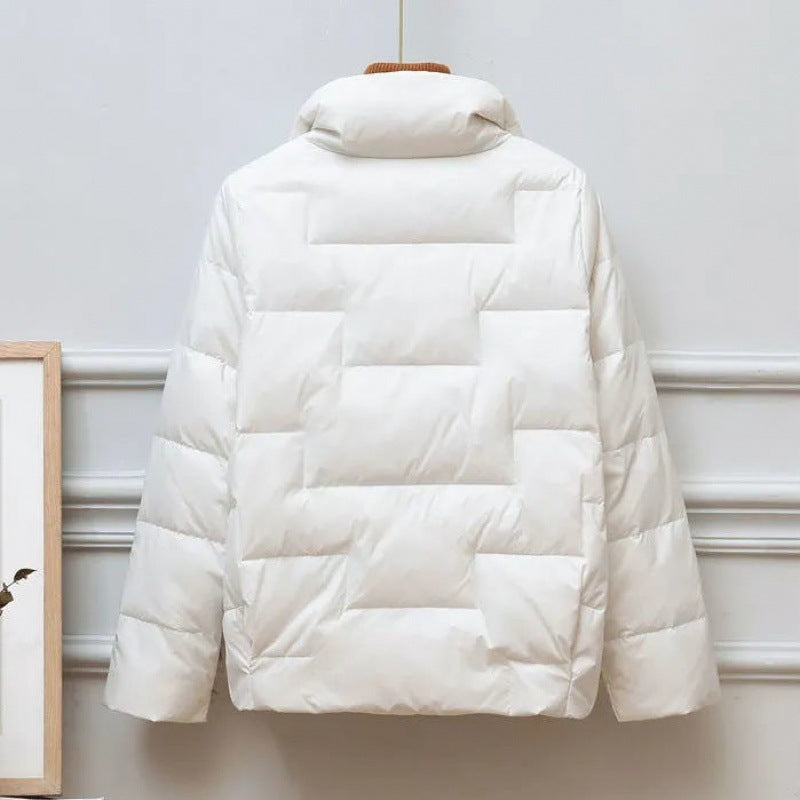 Kurze Damen-Steppjacke mit hohem Kragen - Valery