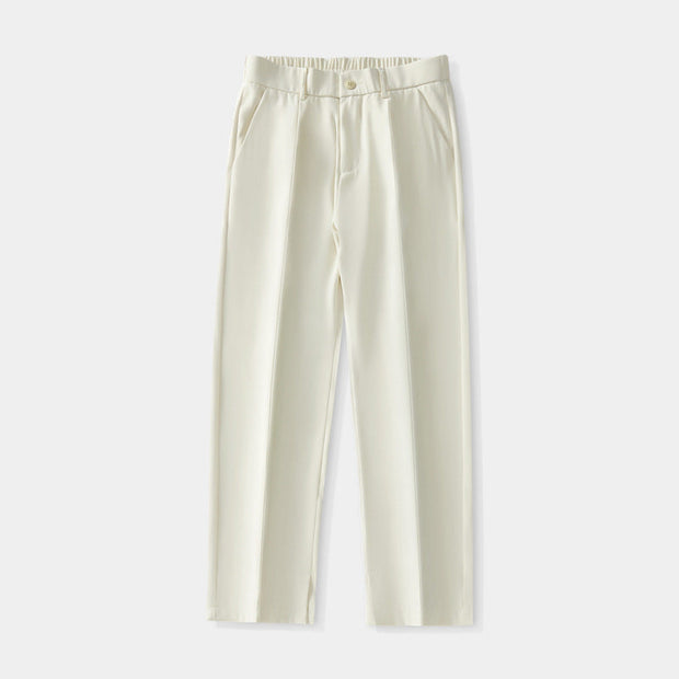 Pantalon droit à plis pour hommes