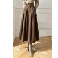 Jupe plissée taille haute pour femme - Lässig