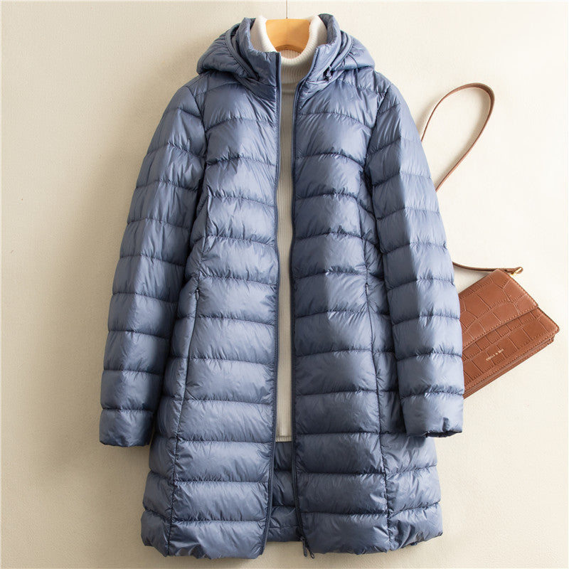 Lange Damenjacke mit Kapuze - Freja