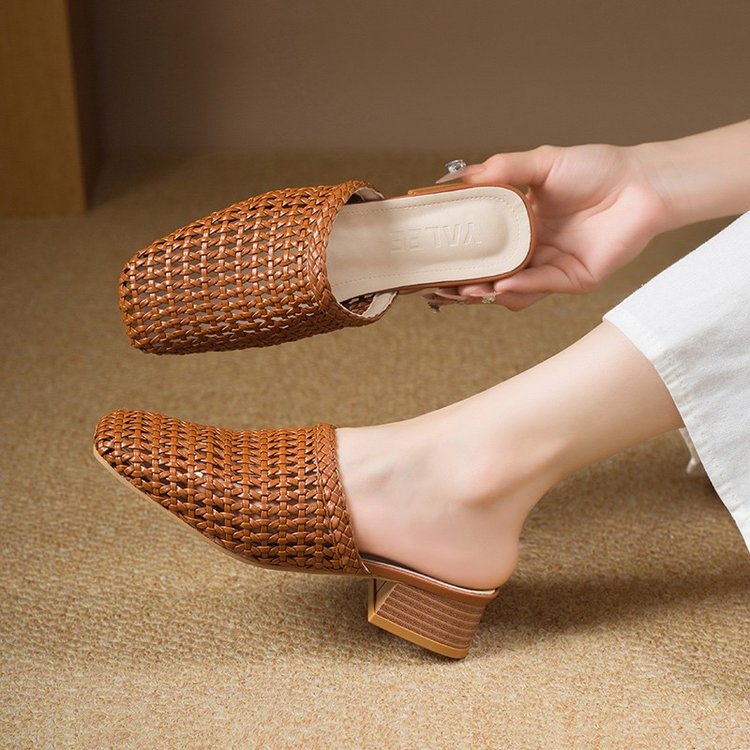 Flache gewebte Damen-Sommer-Sandale - Breeze