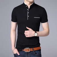 Kurzärmeliges Herren-Poloshirt aus Baumwolle mit modernem Kragen - Álvaro