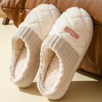 Chaussons d'hiver unisexes peluche anti-dérapant Rombe - Elen