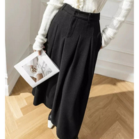 Jupe plissée taille haute pour femme - Lässig