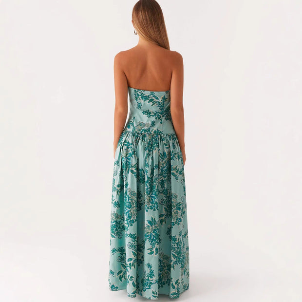 Robe longue imprimée pour femmes - Selene