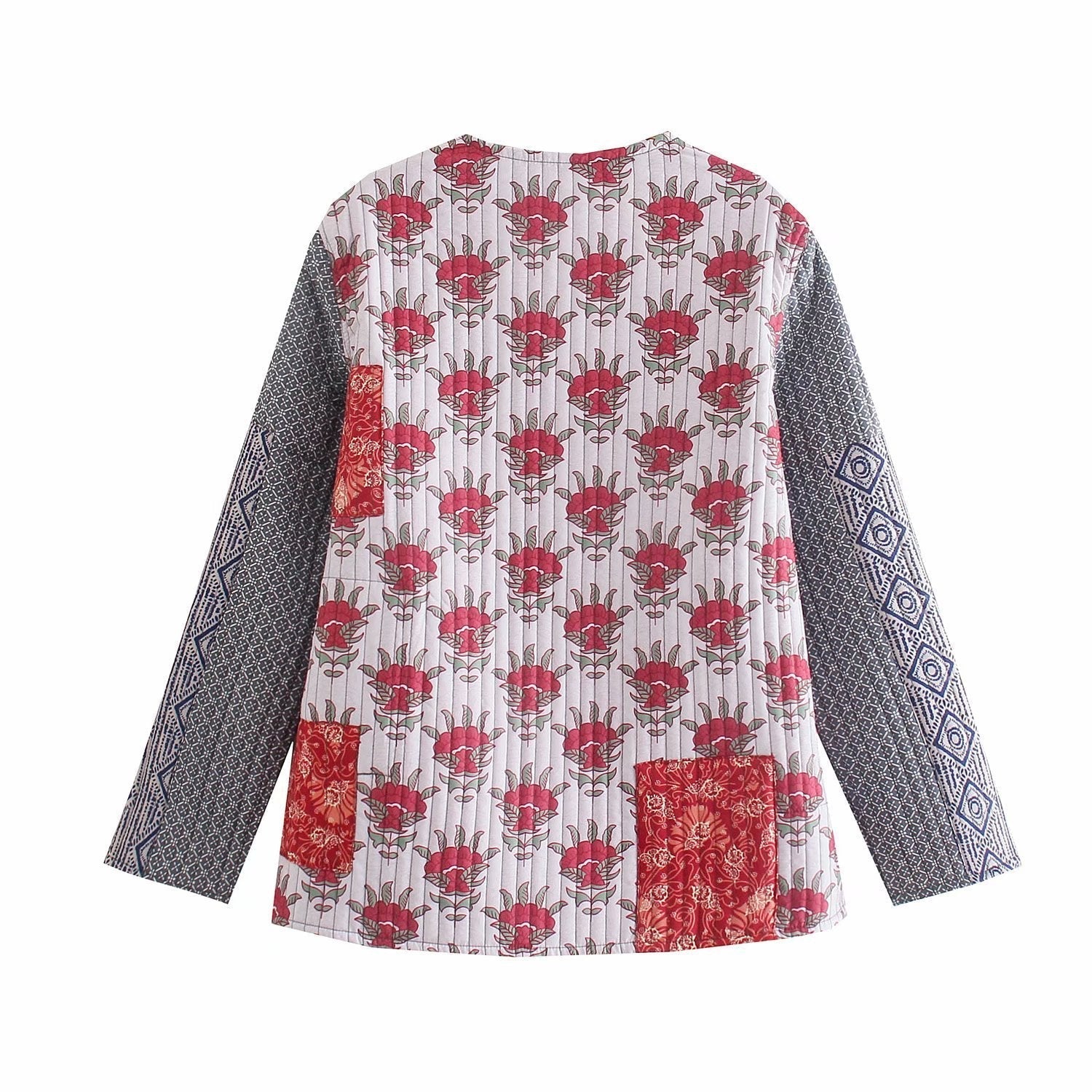 Frühlingsjacke mit Patchworkdruck für Frauen - Gerlinde