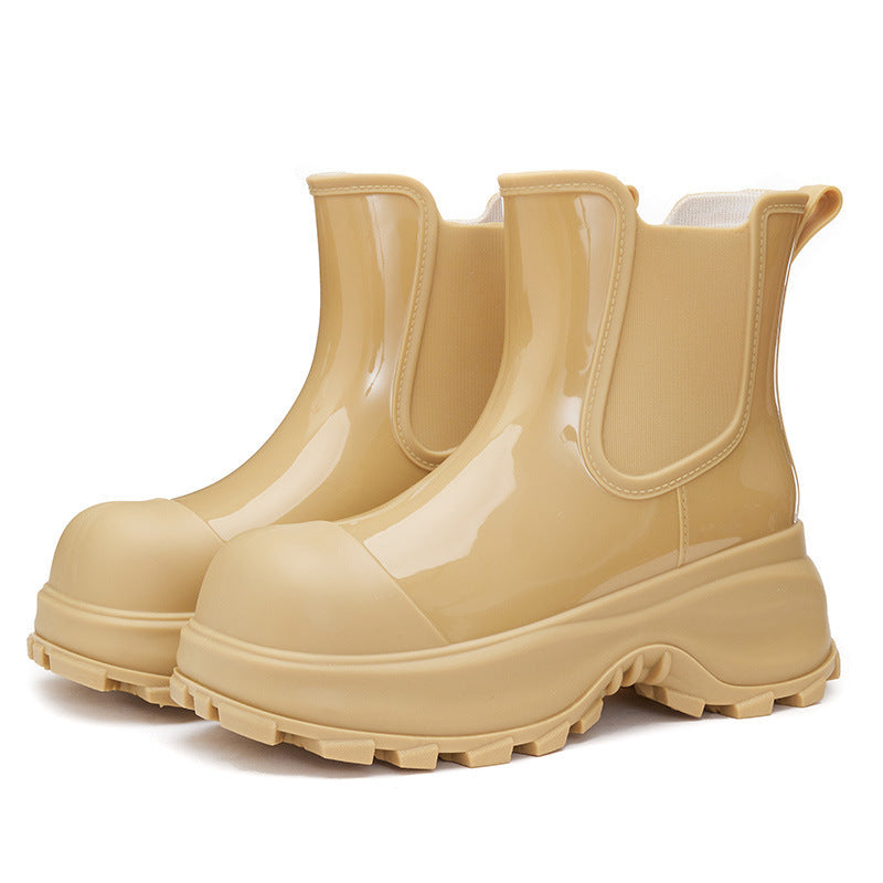 Regenstiefel für Frauen mit dicken Sohlen und wasserdicht - Karilyn