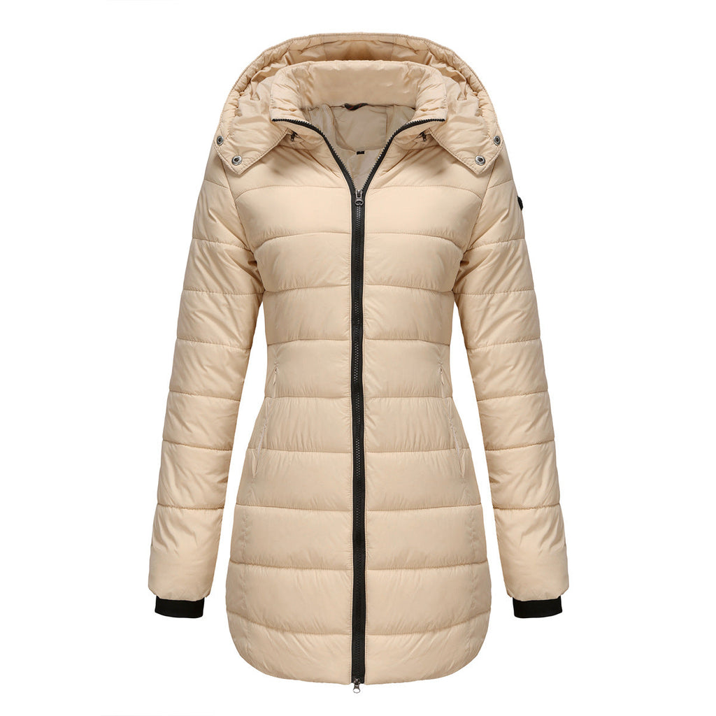 Lange Damenjacke mit Kapuze - Naelle
