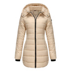 Lange Damenjacke mit Kapuze - Naelle